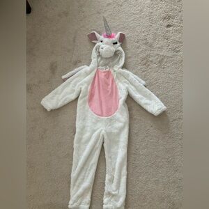 White and Pink Unicorn Kids Costume